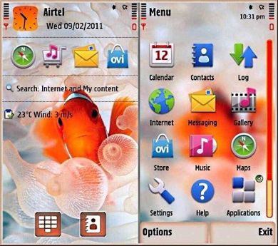 تم نوکیا Theme Fish for Nokia Symbian S60v5