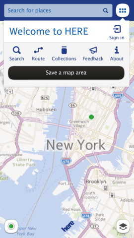نقشه نوکیا به نام HERE برای iOS عرضه شد